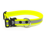 Reflective Neon Yellow Alpine Dog Tactical BioThane Collar