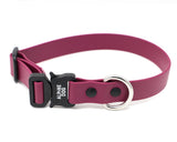 Wine Tactical BioThane Buckle Collar